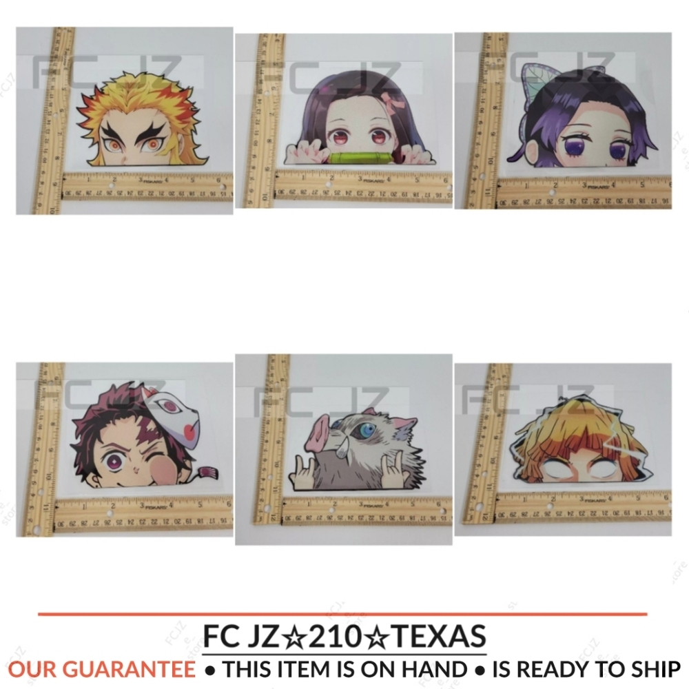 Lot of 6 - Demon Kimetsu No Yaiba SlayerAnime Vinyl Decals - NEW